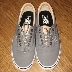 grey vans with leather tongue!